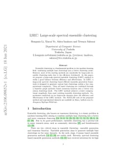 LSEC: Large-scale spectral ensemble clustering