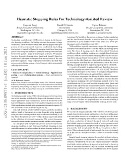 Heuristic Stopping Rules For Technology-Assisted Review