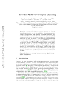 Smoothed Multi-View Subspace Clustering