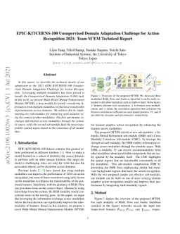 EPIC-KITCHENS-100 Unsupervised Domain Adaptation Challenge for Action
  Recognition 2021: Team M3EM Technical Report