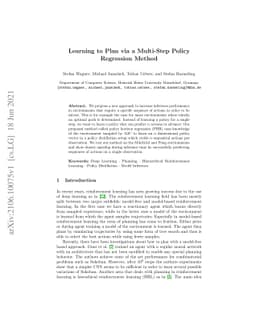 Learning to Plan via a Multi-Step Policy Regression Method