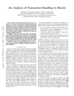 An Analysis of Transaction Handling in Bitcoin
