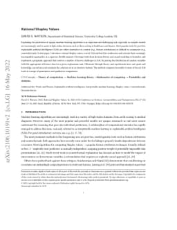 Rational Shapley Values