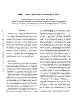 VSAC: Efficient and Accurate Estimator for H and F