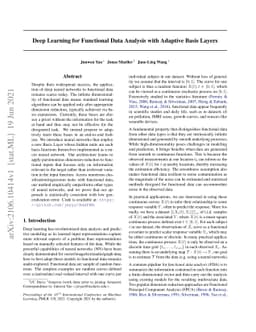 Deep Learning for Functional Data Analysis with Adaptive Basis Layers