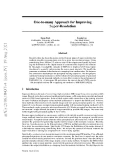 One-to-many Approach for Improving Super-Resolution