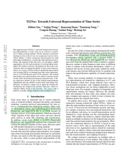 TS2Vec: Towards Universal Representation of Time Series