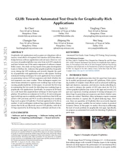 GLIB: Towards Automated Test Oracle for Graphically-Rich Applications