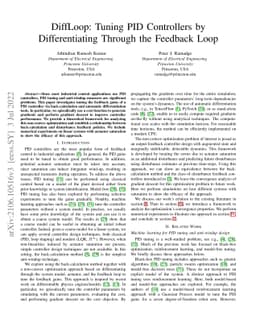 DiffLoop: Tuning PID controllers by differentiating through the feedback
  loop
