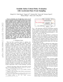 Scalable Safety-Critical Policy Evaluation with Accelerated Rare Event
  Sampling