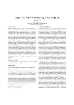 Large-Scale Network Embedding in Apache Spark