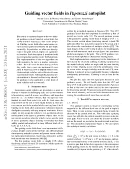 Guiding vector fields in Paparazzi autopilot