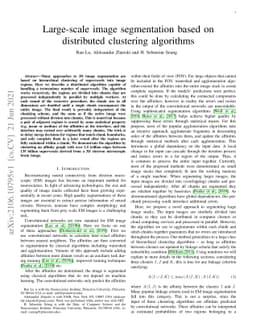 Large-scale image segmentation based on distributed clustering
  algorithms