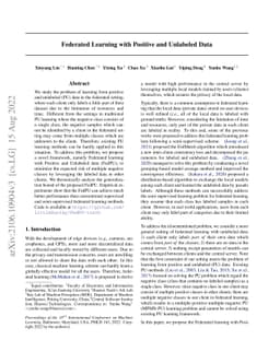 Federated Learning with Positive and Unlabeled Data