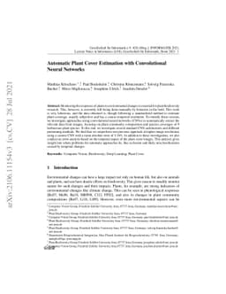 Automatic Plant Cover Estimation with Convolutional Neural Networks