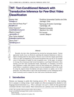 TNT: Text-Conditioned Network with Transductive Inference for Few-Shot
  Video Classification