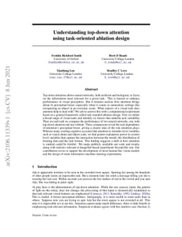 Understanding top-down attention using task-oriented ablation design