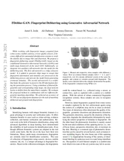 FDeblur-GAN: Fingerprint Deblurring using Generative Adversarial Network