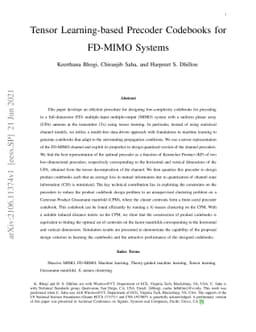 Tensor Learning-based Precoder Codebooks for FD-MIMO Systems