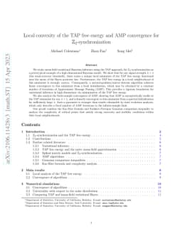 Local convexity of the TAP free energy and AMP convergence for
  Z2-synchronization