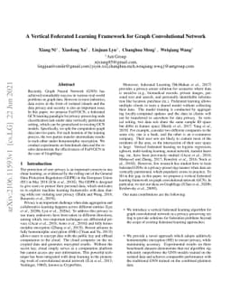 A Vertical Federated Learning Framework for Graph Convolutional Network