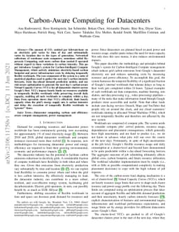 Carbon-Aware Computing for Datacenters