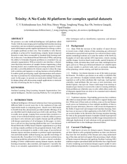Trinity: A No-Code AI platform for complex spatial datasets