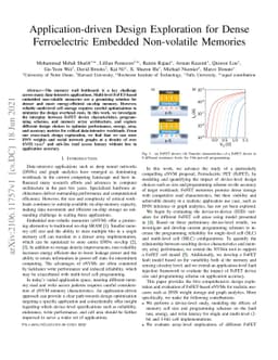 Application-driven Design Exploration for Dense Ferroelectric Embedded
  Non-volatile Memories