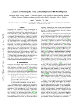 Analysis and Tuning of a Voice Assistant System for Dysfluent Speech
