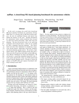 NuPlan: A closed-loop ML-based planning benchmark for autonomous
  vehicles