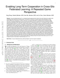 Enabling Long-Term Cooperation in Cross-Silo Federated Learning: A
  Repeated Game Perspective