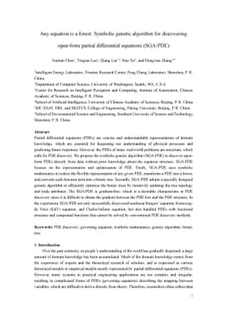 Any equation is a forest: Symbolic genetic algorithm for discovering
  open-form partial differential equations (SGA-PDE)