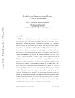 Exploring the Representational Power of Graph Autoencoder