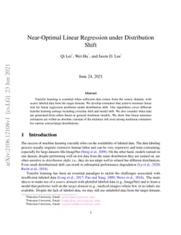 Near-Optimal Linear Regression under Distribution Shift