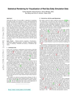 Statistical Rendering for Visualization of Red Sea Eddy Simulation Data