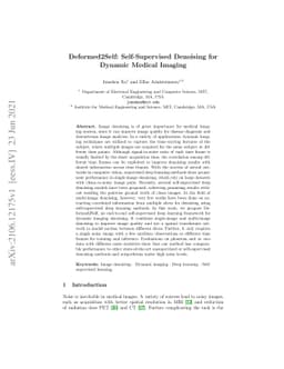 Deformed2Self: Self-Supervised Denoising for Dynamic Medical Imaging