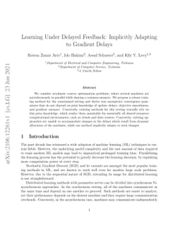 Learning Under Delayed Feedback: Implicitly Adapting to Gradient Delays