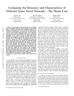 Comparing the Structures and Characteristics of Different Game Social
  Networks -- The Steam Case