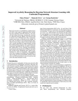 Improved Acyclicity Reasoning for Bayesian Network Structure Learning
  with Constraint Programming