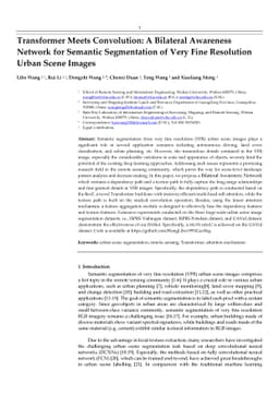 Transformer Meets Convolution: A Bilateral Awareness Network for
  Semantic Segmentation of Very Fine Resolution Urban Scene Images