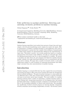 False perfection in machine prediction: Detecting and assessing
  circularity problems in machine learning