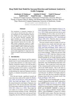 Deep Multi-Task Model for Sarcasm Detection and Sentiment Analysis in
  Arabic Language