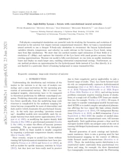 Fast, high-fidelity Lyman $α$ forests with convolutional neural
  networks
