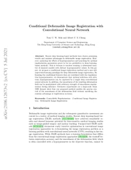 Conditional Deformable Image Registration with Convolutional Neural
  Network