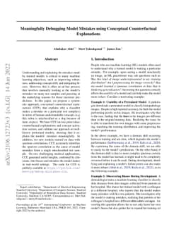 Meaningfully Debugging Model Mistakes using Conceptual Counterfactual
  Explanations