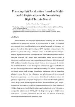 Planetary UAV localization based on Multi-modal Registration with
  Pre-existing Digital Terrain Model
