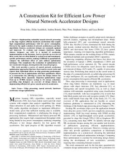 A Construction Kit for Efficient Low Power Neural Network Accelerator
  Designs