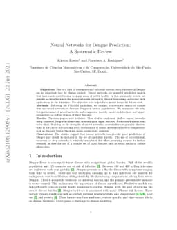 Neural Networks for Dengue Prediction: A Systematic Review