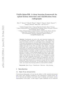 VinDr-SpineXR: A deep learning framework for spinal lesions detection
  and classification from radiographs