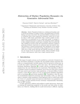Abstraction of Markov Population Dynamics via Generative Adversarial
  Nets